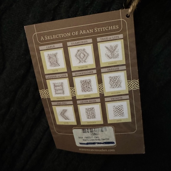 Aran sweater vest size M NWT - Picture 4 of 6